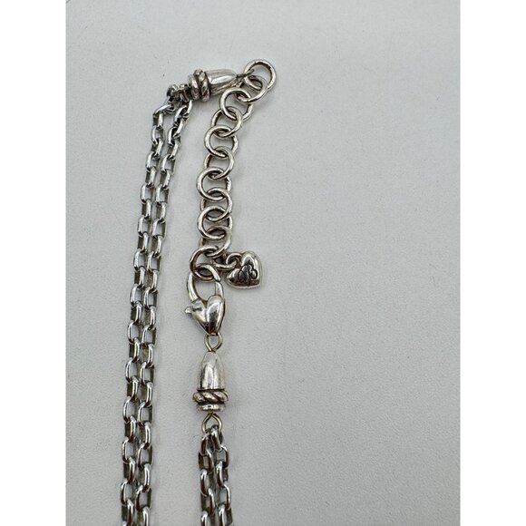 Brighton Reversible Double Face Silver/Gold Heart Pendant - Picture 5 of 6